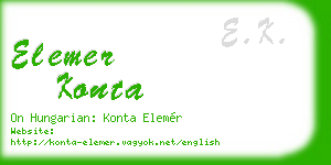 elemer konta business card