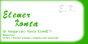 elemer konta business card